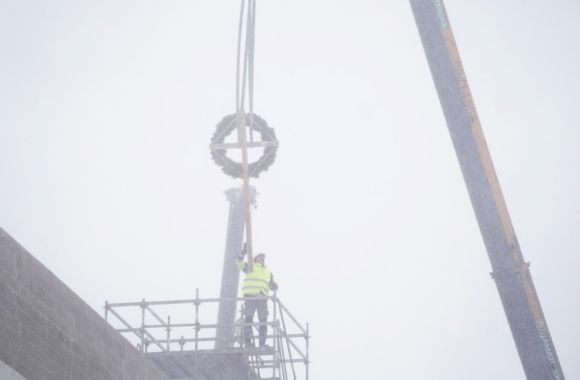 The Olaine Training Centre built by Pillar Contractor celebrates its topping-out ceremony