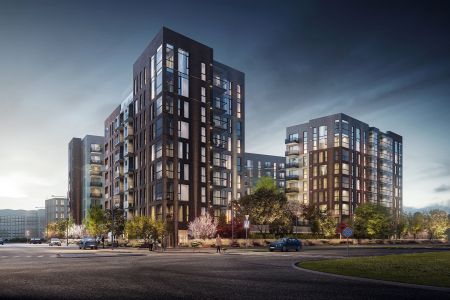 Residential buildings and car park – Pillar New Hanza apartments